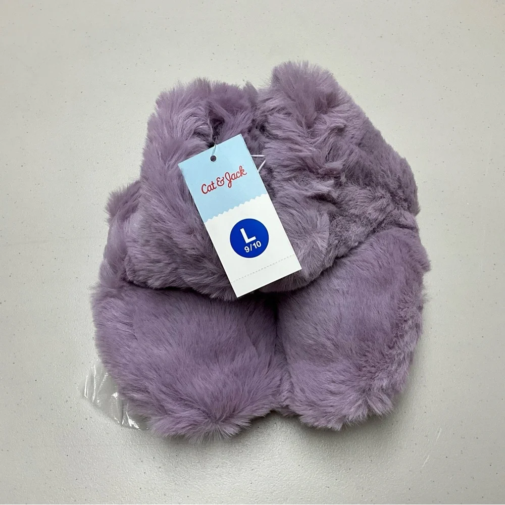 Cat & Jack Girls Fur Bootie Slippers